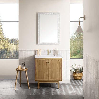 Laurent 30" Single Vanity Cabinet, Light Natural Oak