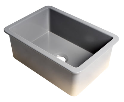 ALFI brand ABF2718UD 27" x 18" Fireclay Undermount / Drop In Firelcay Kitchen Sink