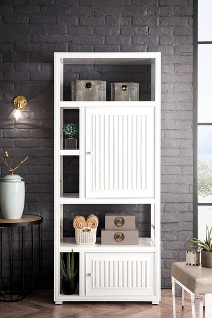 Athens 30" Double-Sided Linen Cabinet, Glossy White