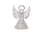 Crystal And Silver Angel - Pin