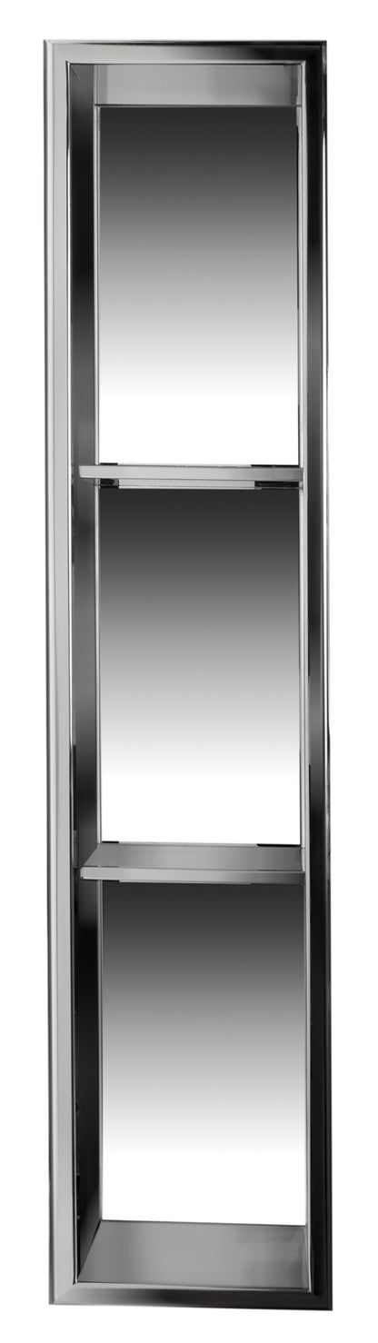 ALFI brand ABN0836 8 x 36 Vertical Triple Shelf Bath Shower Niche