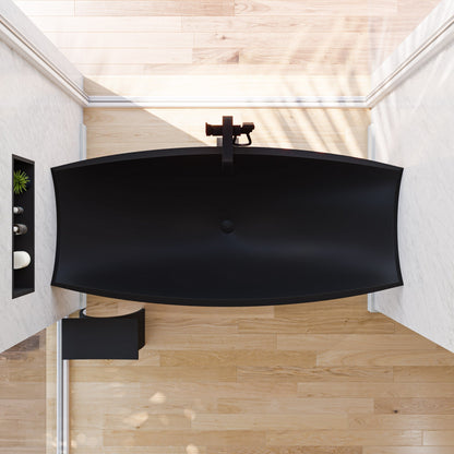 ALFI brand HammockTub2 HammockTub2 71" Solid Surface Resin Suspended Wall Mounted Hammock Bathtub