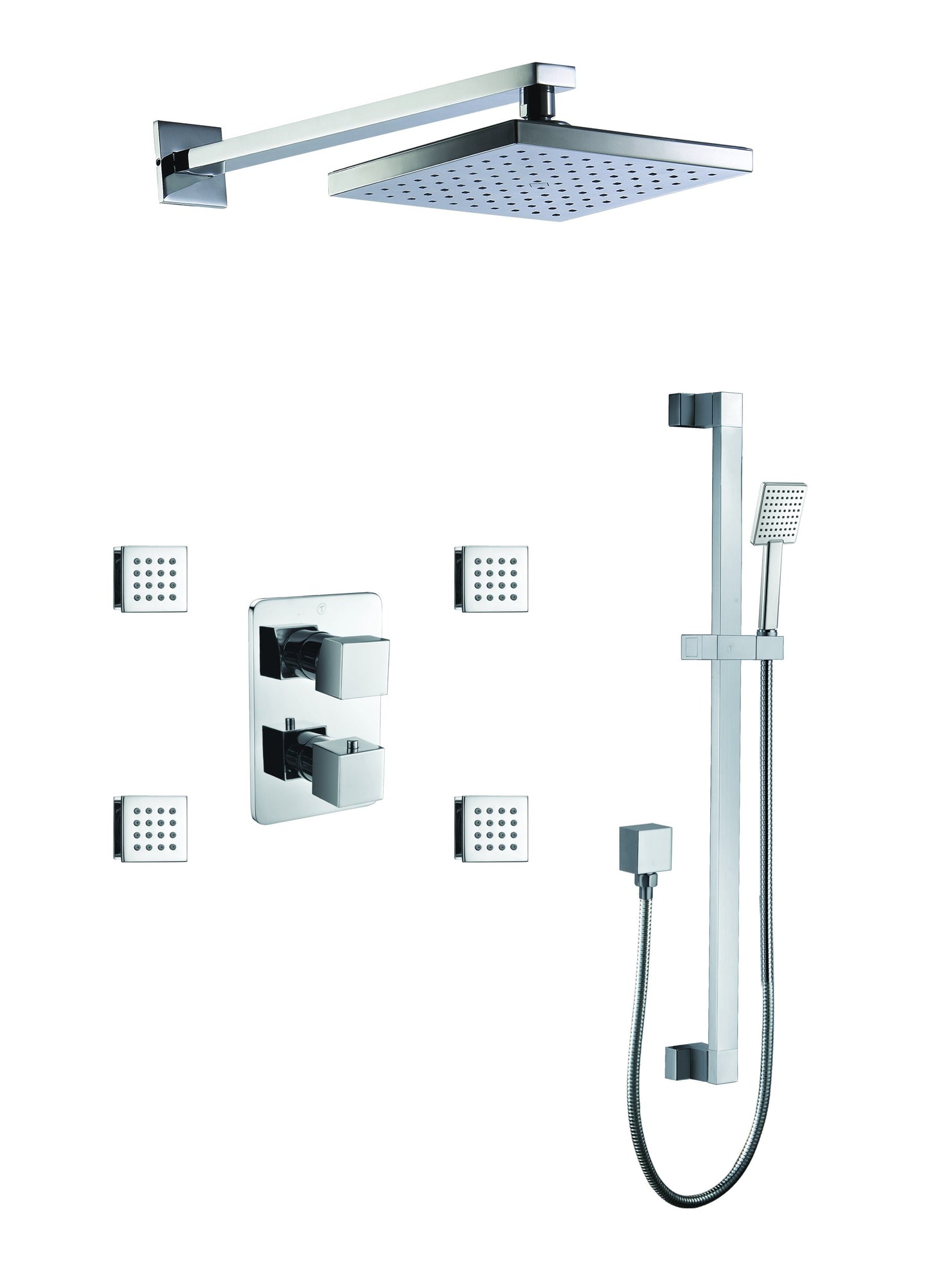 ALFI brand AB2287 3 Way Thermostatic Shower Set with Body Sprays