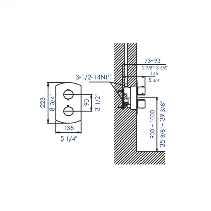 ALFI brand AB3809 Round Knob 1 Way Thermostatic Shower Mixer