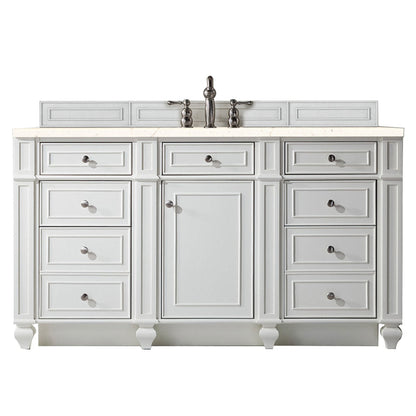 Bristol 60" Single Vanity Cabinet, Bright White