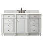 Bristol 60" Single Vanity Cabinet, Bright White
