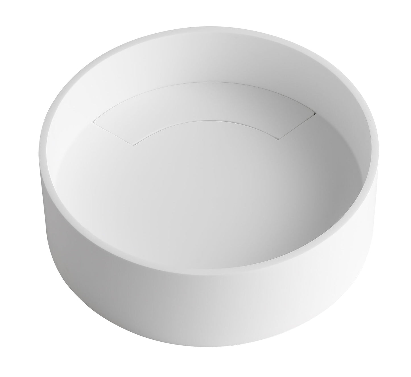 ALFI brand  ABRS15R 15" Round White Matte Solid Surface Resin Sink