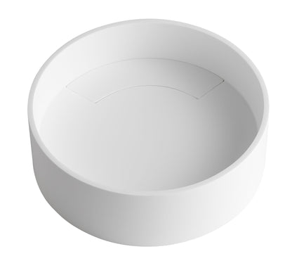ALFI brand  ABRS15R 15" Round White Matte Solid Surface Resin Sink