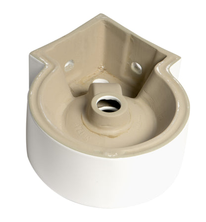 ALFI brand  ABC121 White 17" Tiny Corner Wall Mounted Ceramic Sink with Faucet Hole