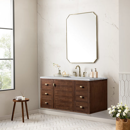 Amberly 48" Single Vanity Cabinet, Mid-Century Walnut