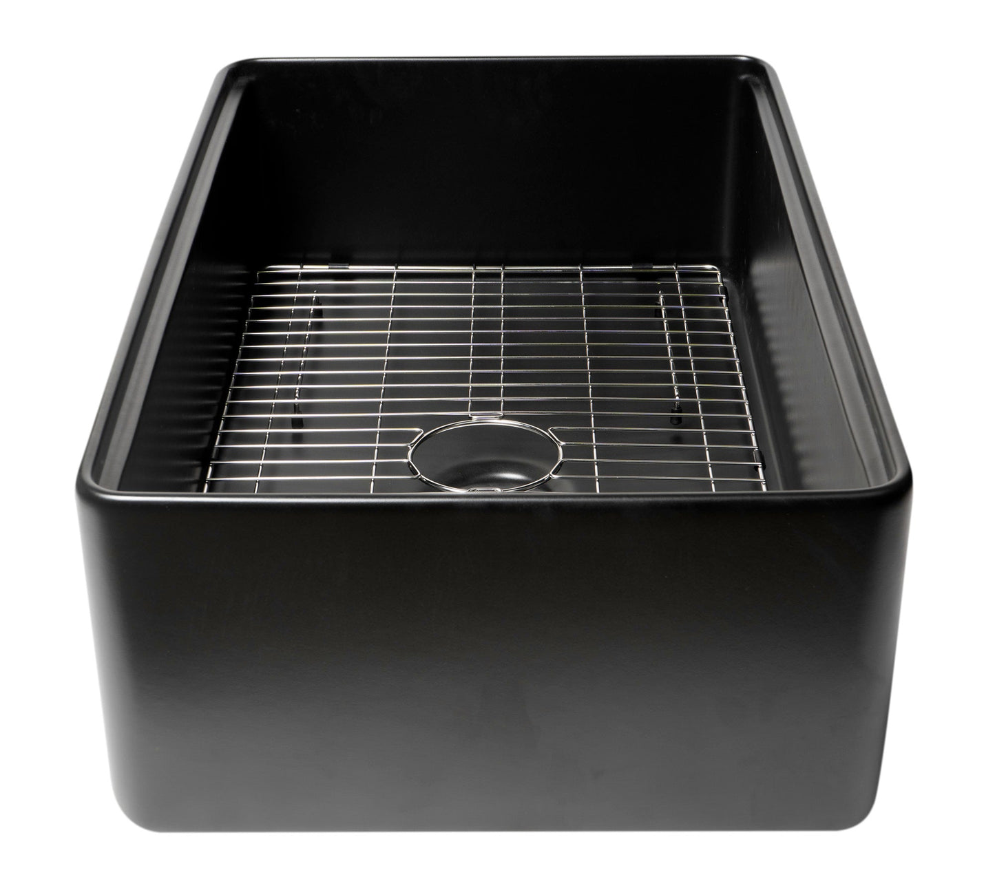 ALFI brand ABFS3320S Workstation 33" x 20" Single Bowl Step Rim Fireclay Farm Sink with Accessories