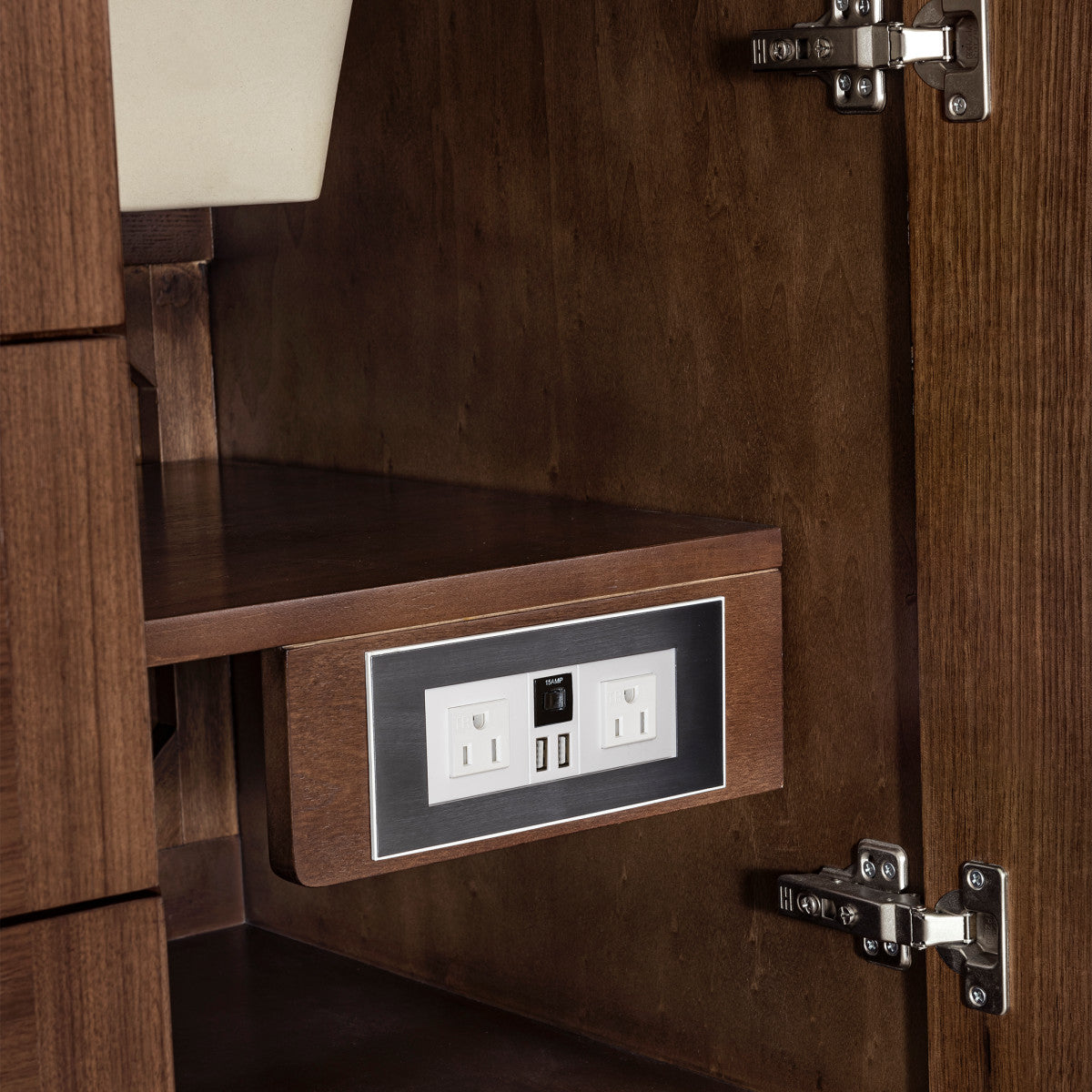 Amberly 60" Single Vanity Cabinet, Mid-Century Walnut