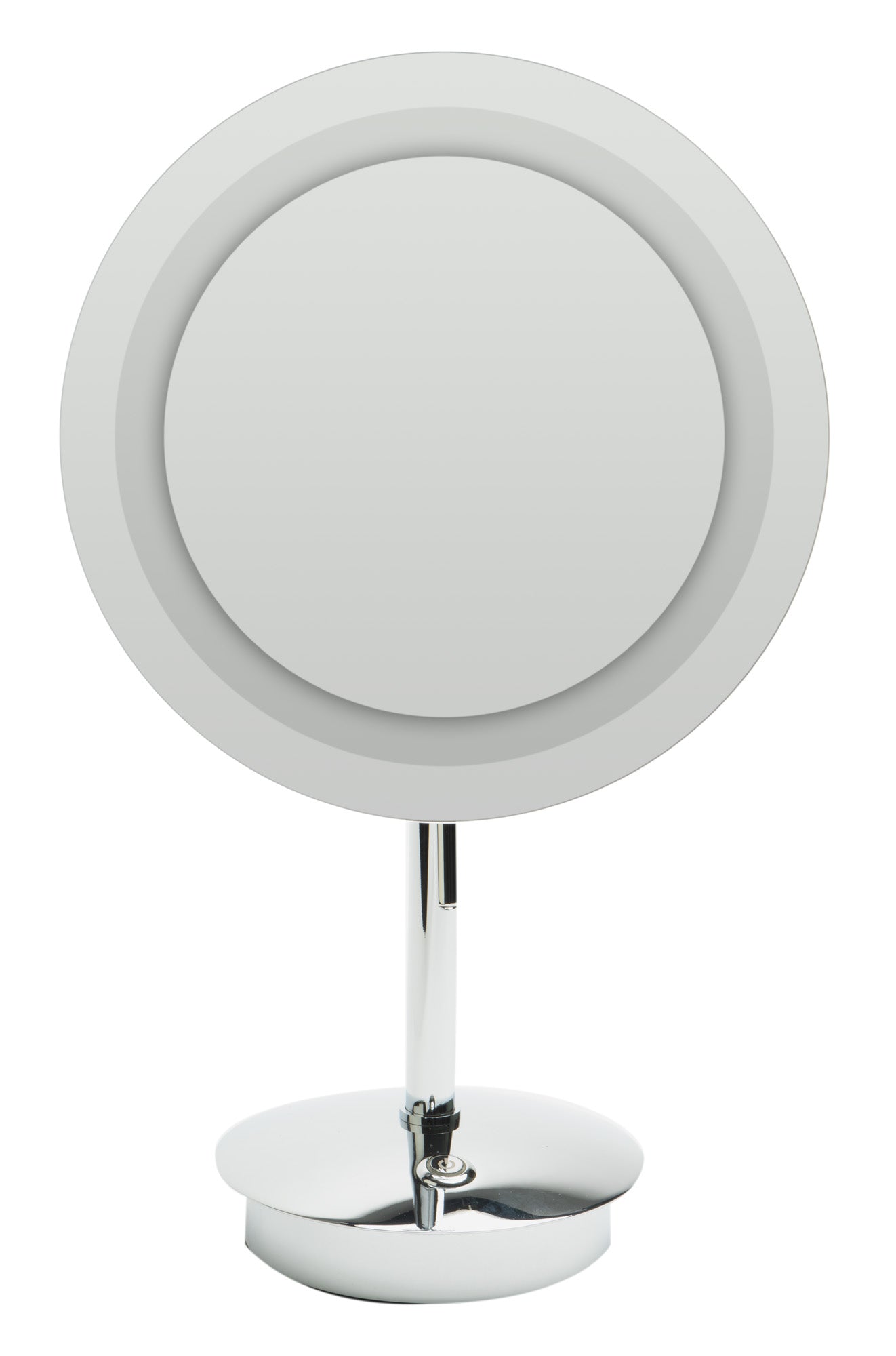 ALFI brand ABM9FLED Tabletop Round 9" 5x Magnifying Cosmetic Mirror with Light