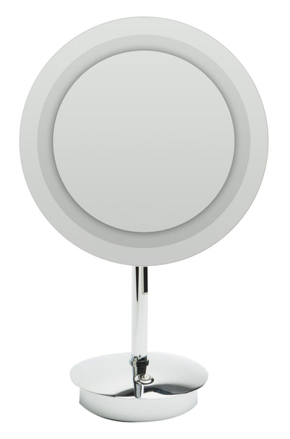 ALFI brand ABM9FLED Tabletop Round 9" 5x Magnifying Cosmetic Mirror with Light