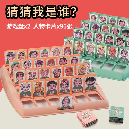 Card game set with character cards and a game board on a red background