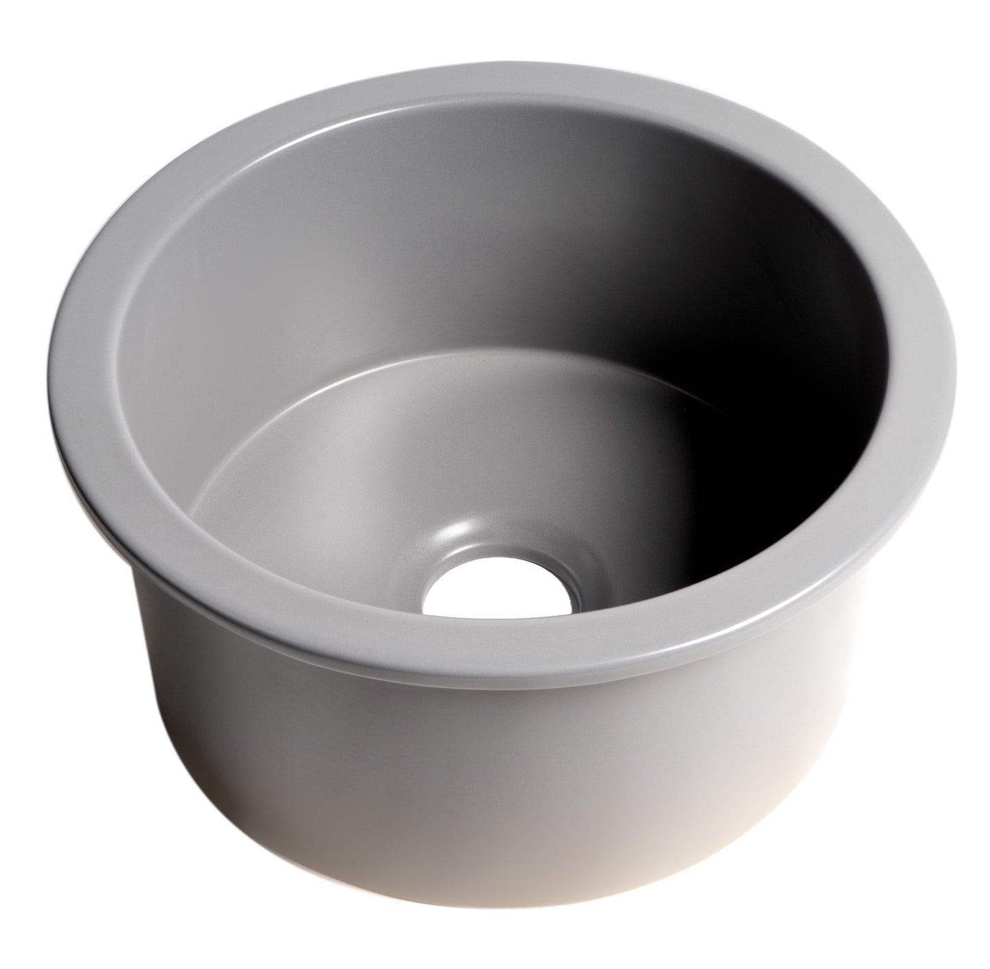 ALFI brand ABF1818R Round 18" x 18" Undermount / Drop In Fireclay Prep Sink