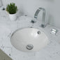 ALFI brand  ABC601 White 17" Round Undermount Ceramic Sink