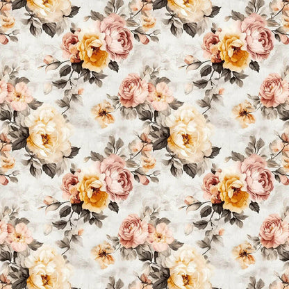 Antique Blush & Gold Blooms