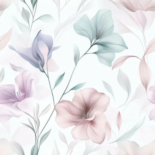 Ethereal Silk Bloom Wallpaper