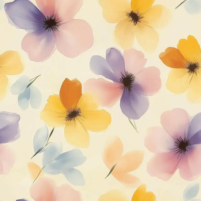 Watercolor Garden Dream Wallpaper
