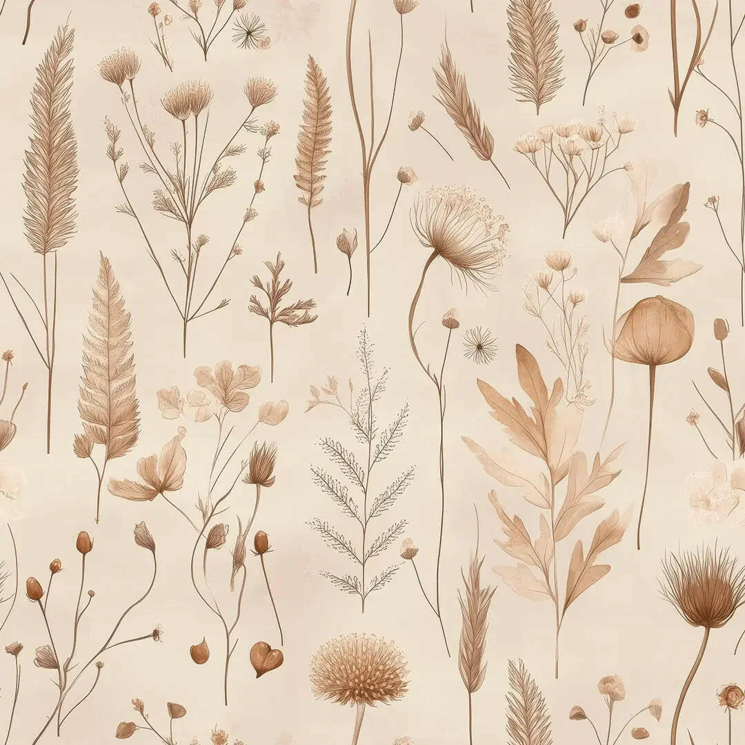 Whispering Meadows Botanical Wallpaper