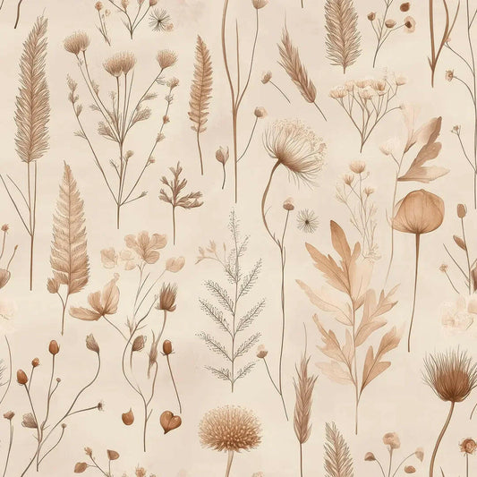 Whispering Meadows Botanical Wallpaper