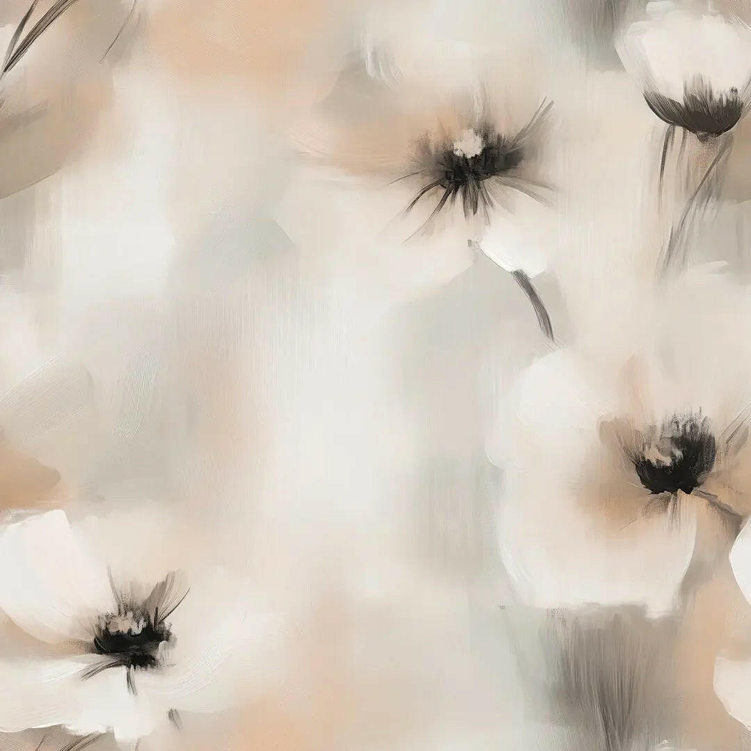 Whispering Poppies Abstract Mural