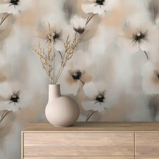 Whispering Poppies Abstract Mural