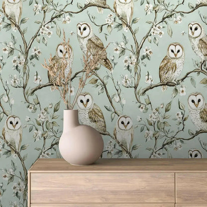 Enchanted Owl Grove Wallpaper