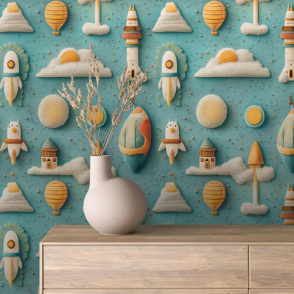 Whimsical Felted Sky Adventure