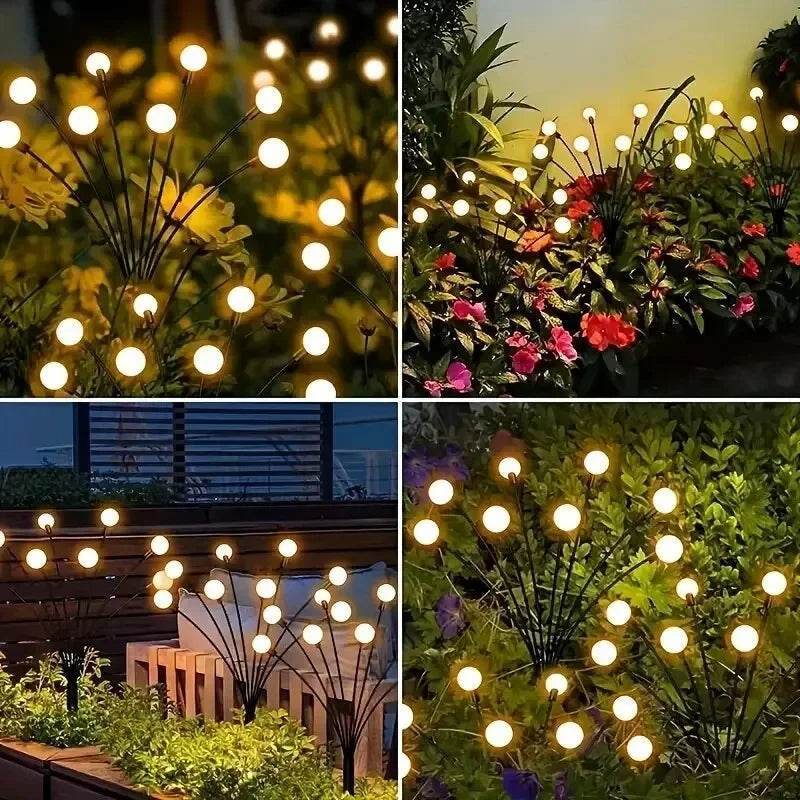 Solar Firefly Garden Lights | LED Outdoor Waterproof Pathway Lighting – Warm White