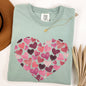 Watercolor Hearts, Comfort Colors Tshirt, Valentine's Day