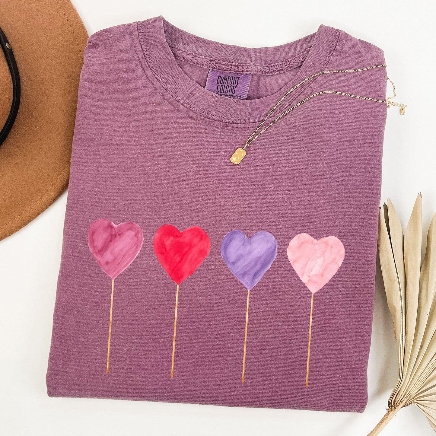 Watecolor Lollipops, Candy, Sweets, Suckers, Comfort Colors Tshirt, Valentine's Day