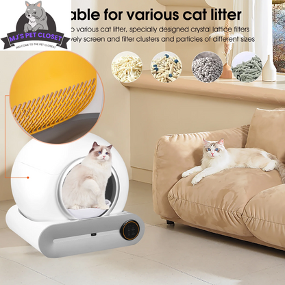 Say goodbye to messy litter! 🐾✨ Meet the Smart Self-Cleaning Litter Box with App Control and Safety Features! Perfect for busy cat parents! 😻📱