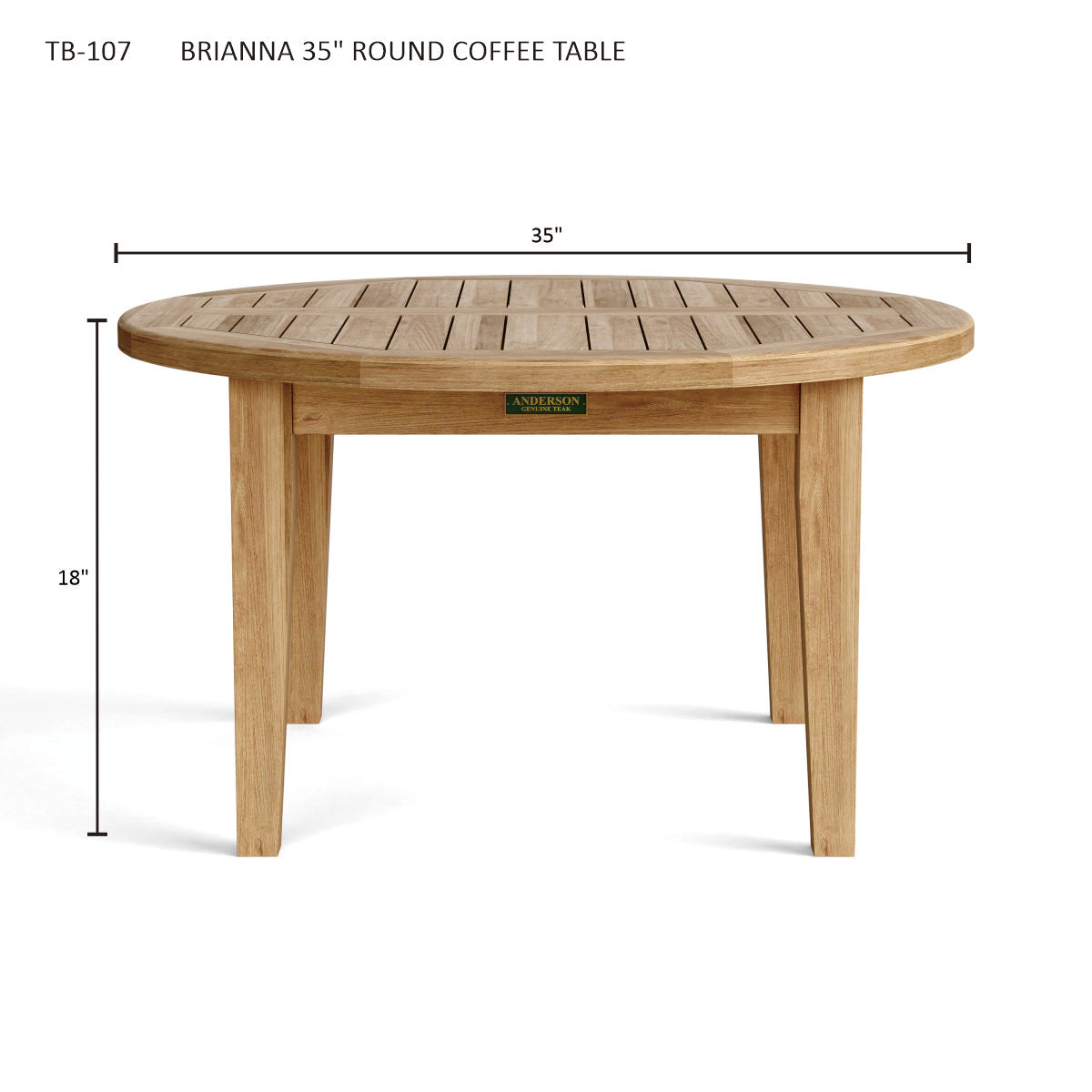 Brianna 35" Round Coffee Table