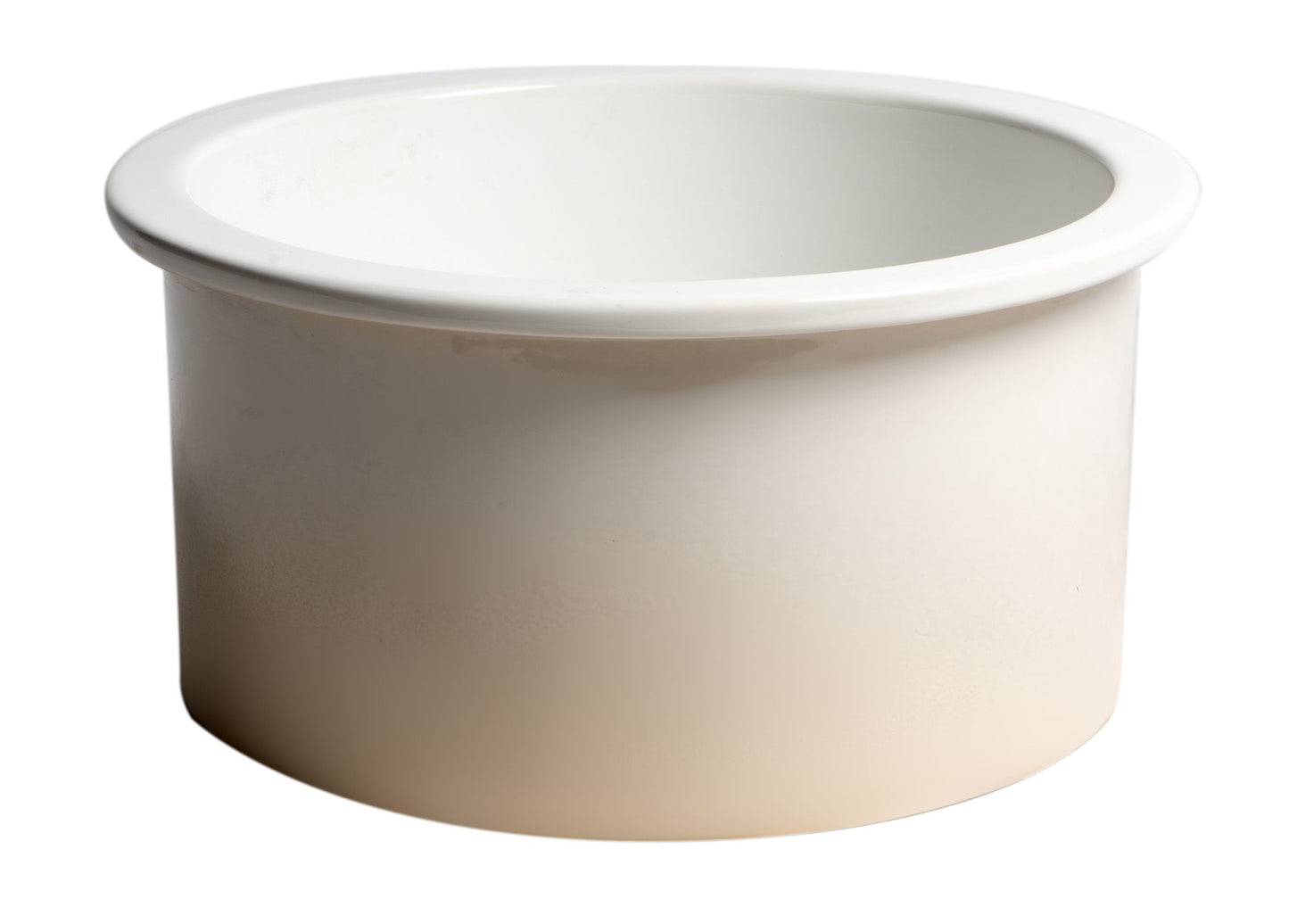 ALFI brand ABF1818R Round 18" x 18" Undermount / Drop In Fireclay Prep Sink