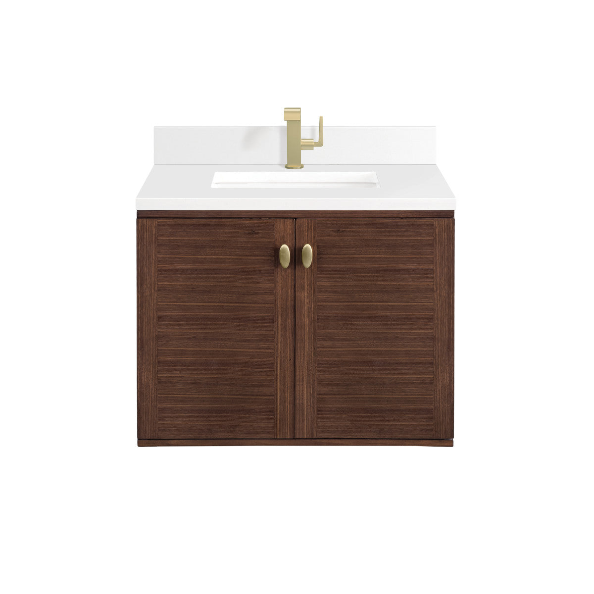 Amberly 30" Single Vanity Cabinet, Mid-Century Walnut