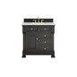 James Martin 547-V36 Brookfield 36” Single Vanity – Black Onyx / Honey Oak / Pearl Charcoal