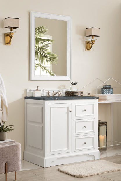 De Soto 36" Single Vanity Cabinet, Bright White