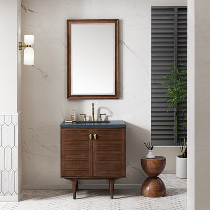 Amberly 30" Single Vanity Cabinet, Mid-Century Walnut