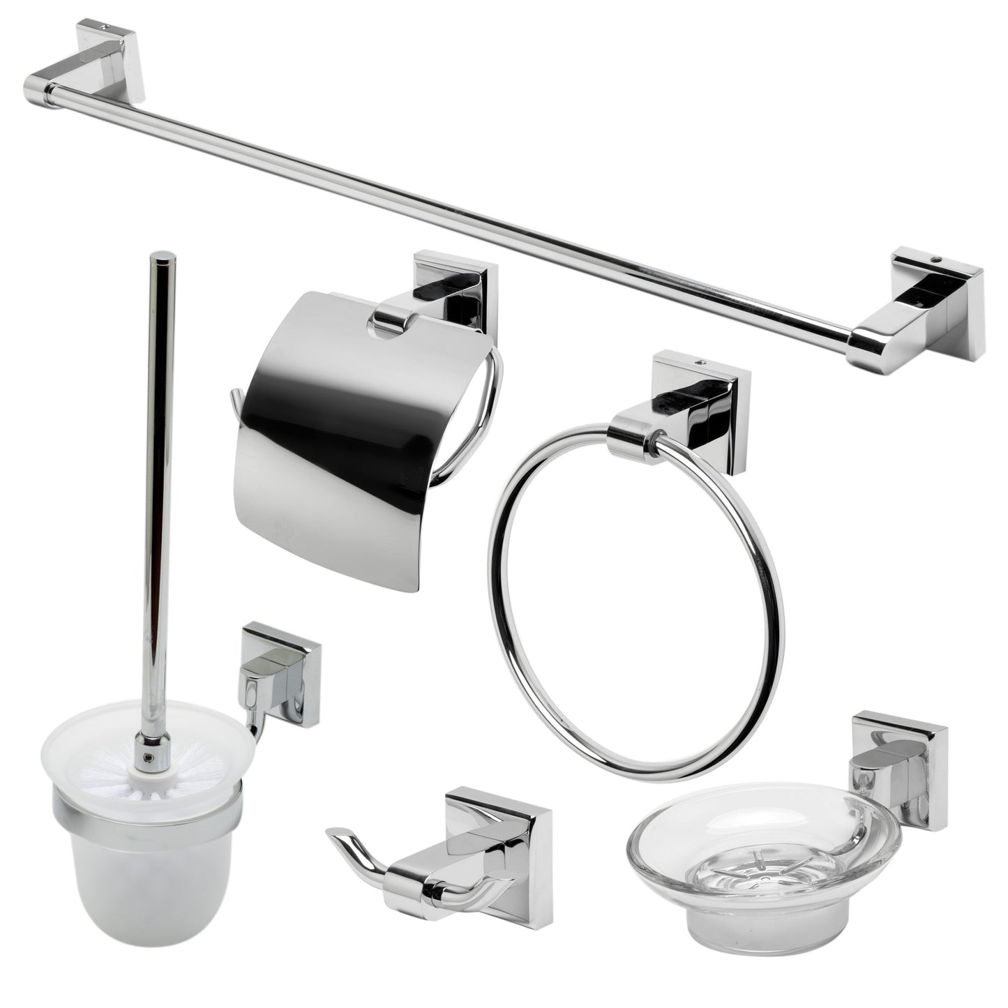 ALFI brand AB9509 6 Piece Matching Bathroom Accessory Set