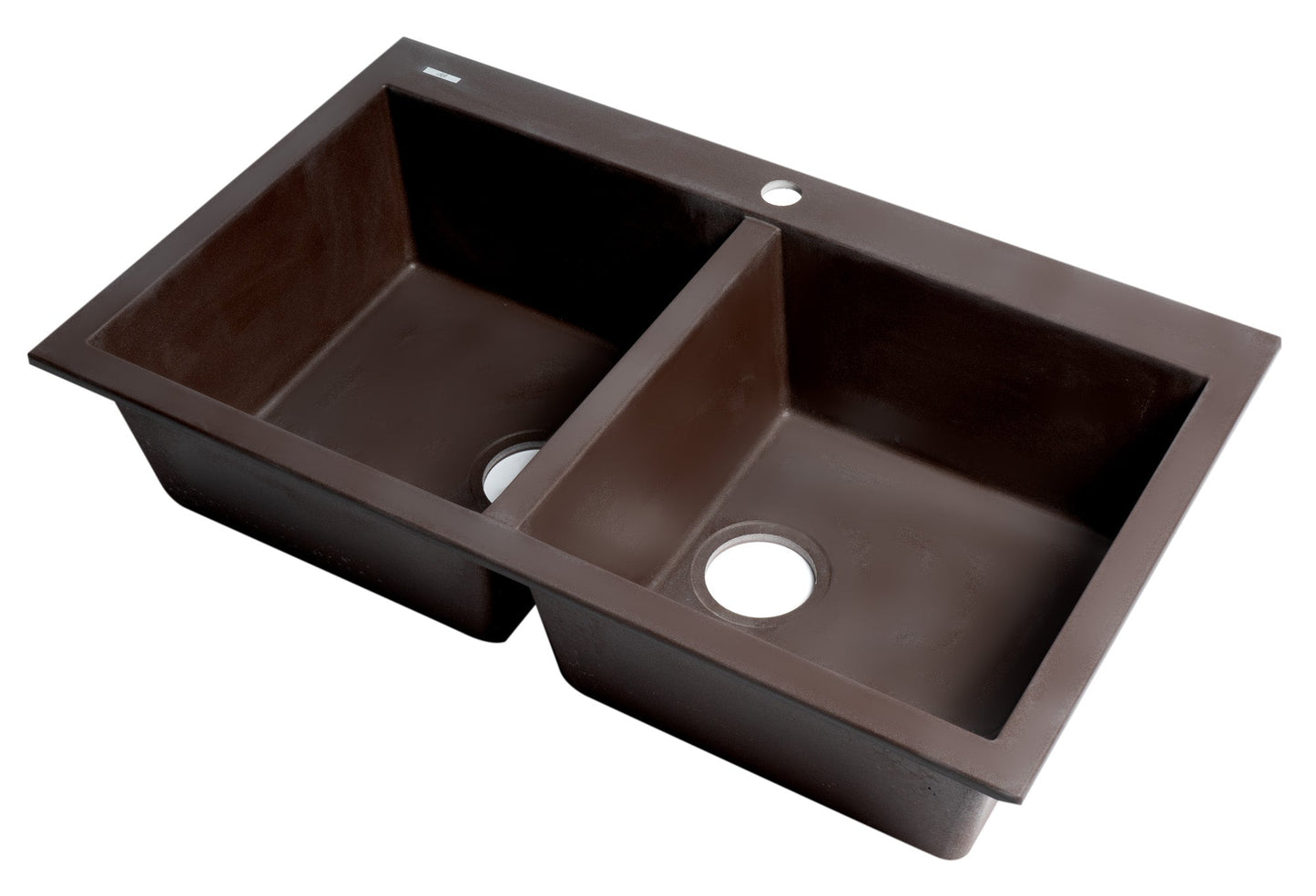 ALFI brand AB3420DI 34" Drop-In Double Bowl Granite Composite Kitchen Sink