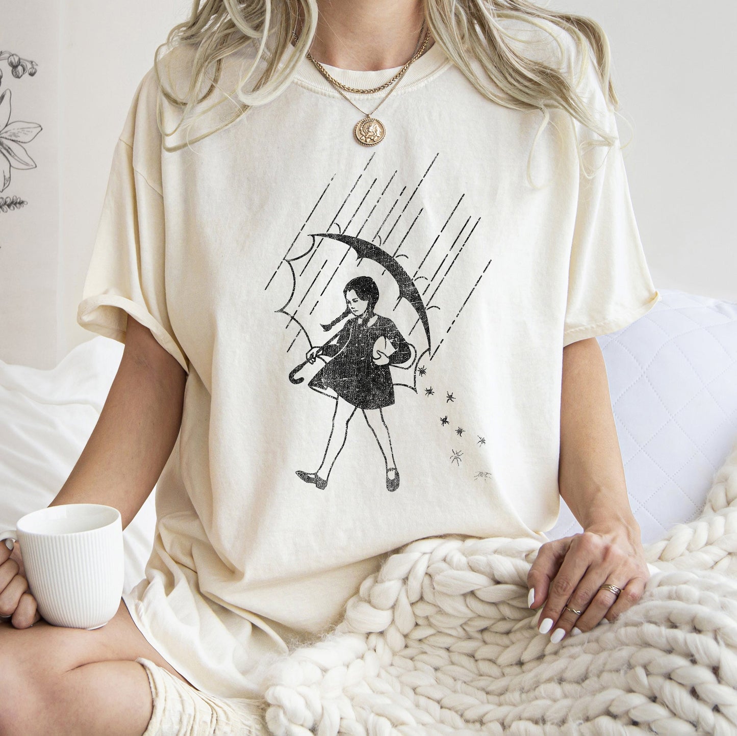 Wednesday Be Salty Retro Halloween Comfort Colors Tshirt