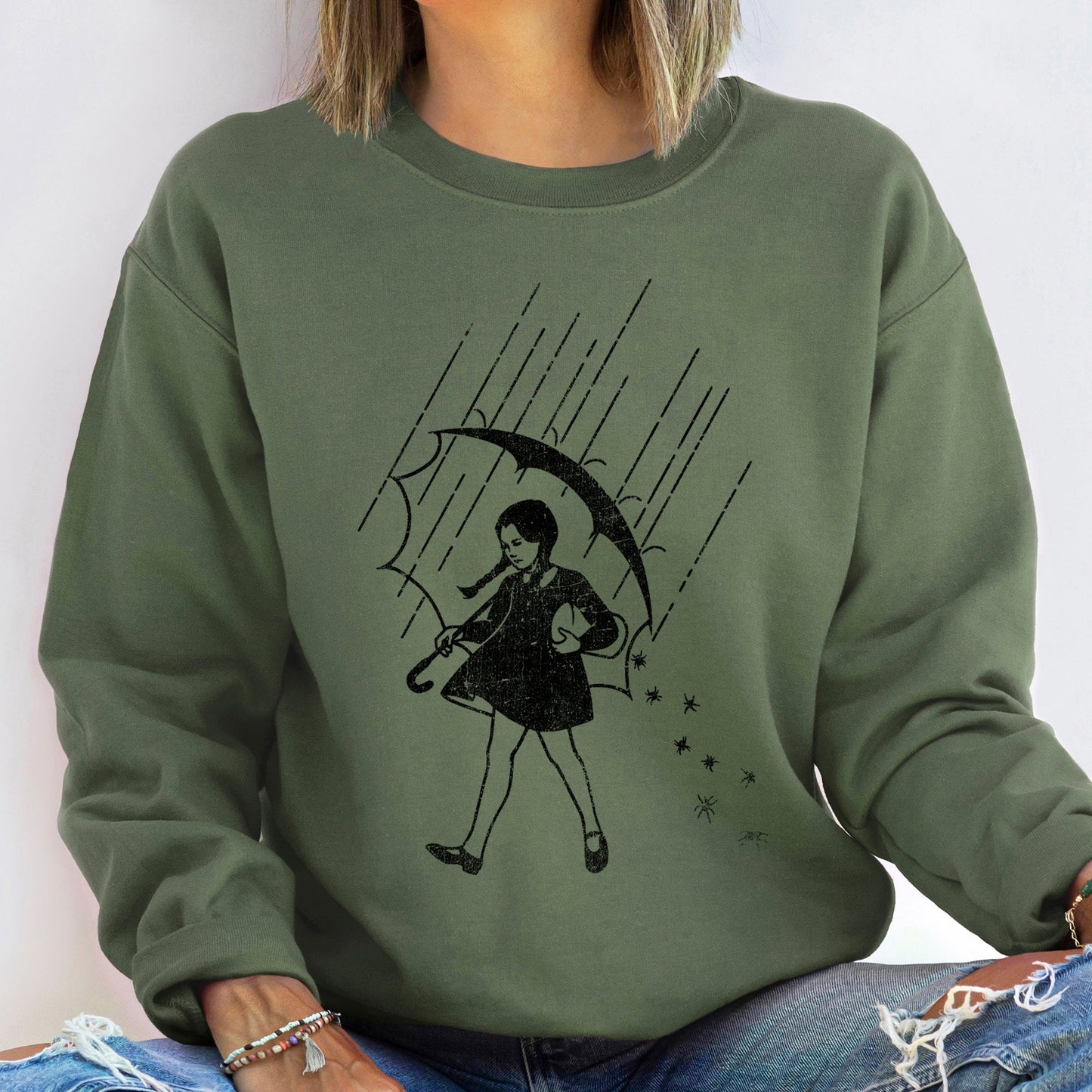 Wednesday Salty Halloween Vintage Sweatshirt