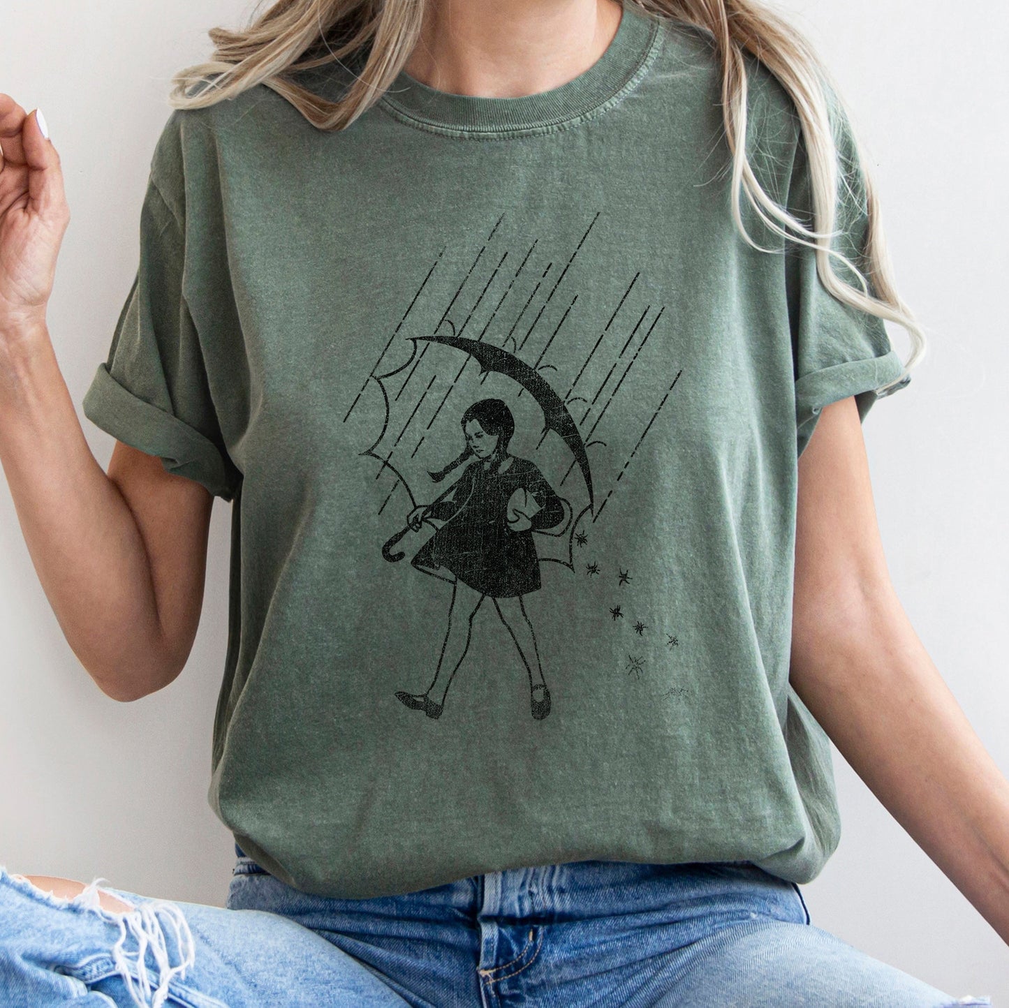 Wednesday Be Salty Retro Halloween Comfort Colors Tshirt