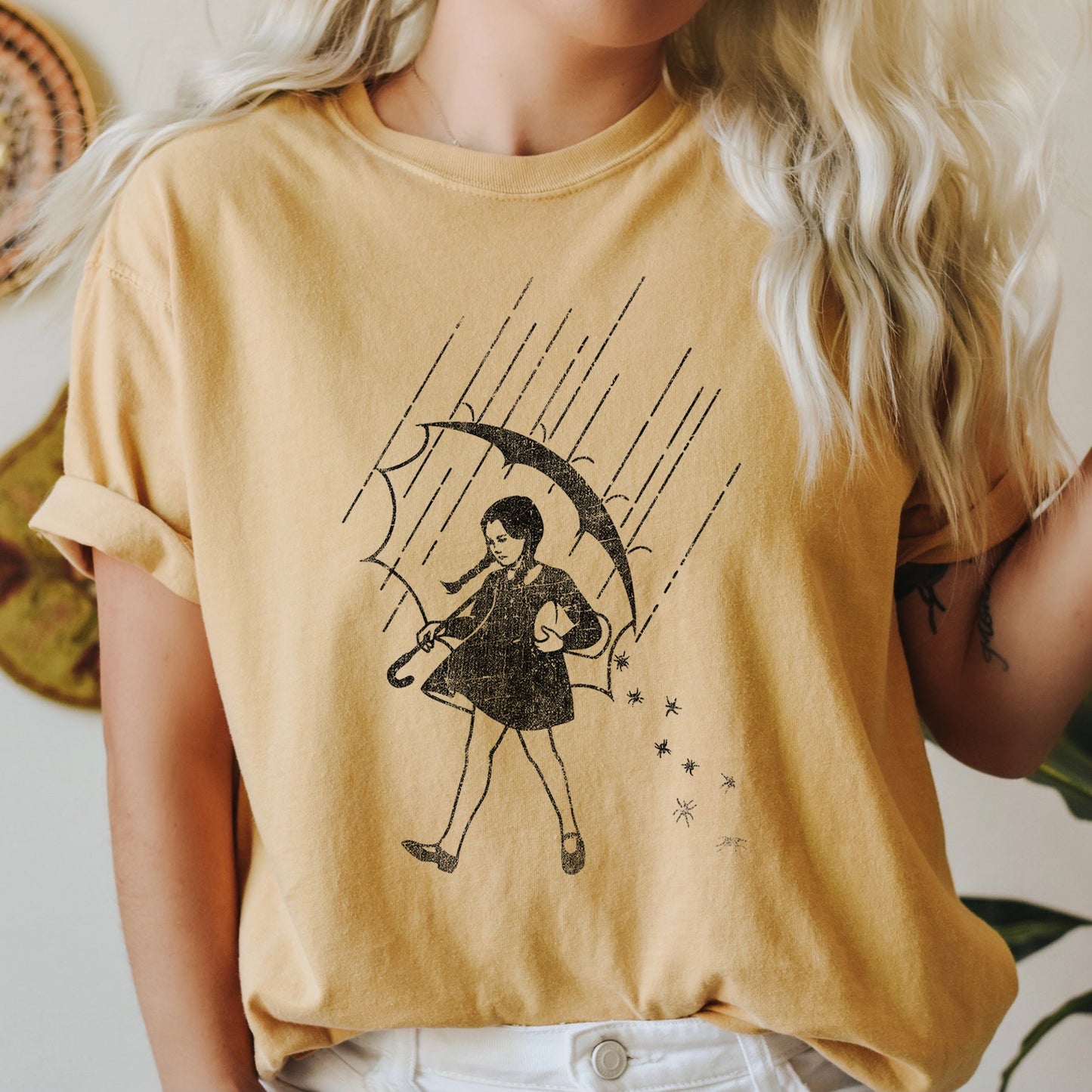 Wednesday Be Salty Retro Halloween Comfort Colors Tshirt