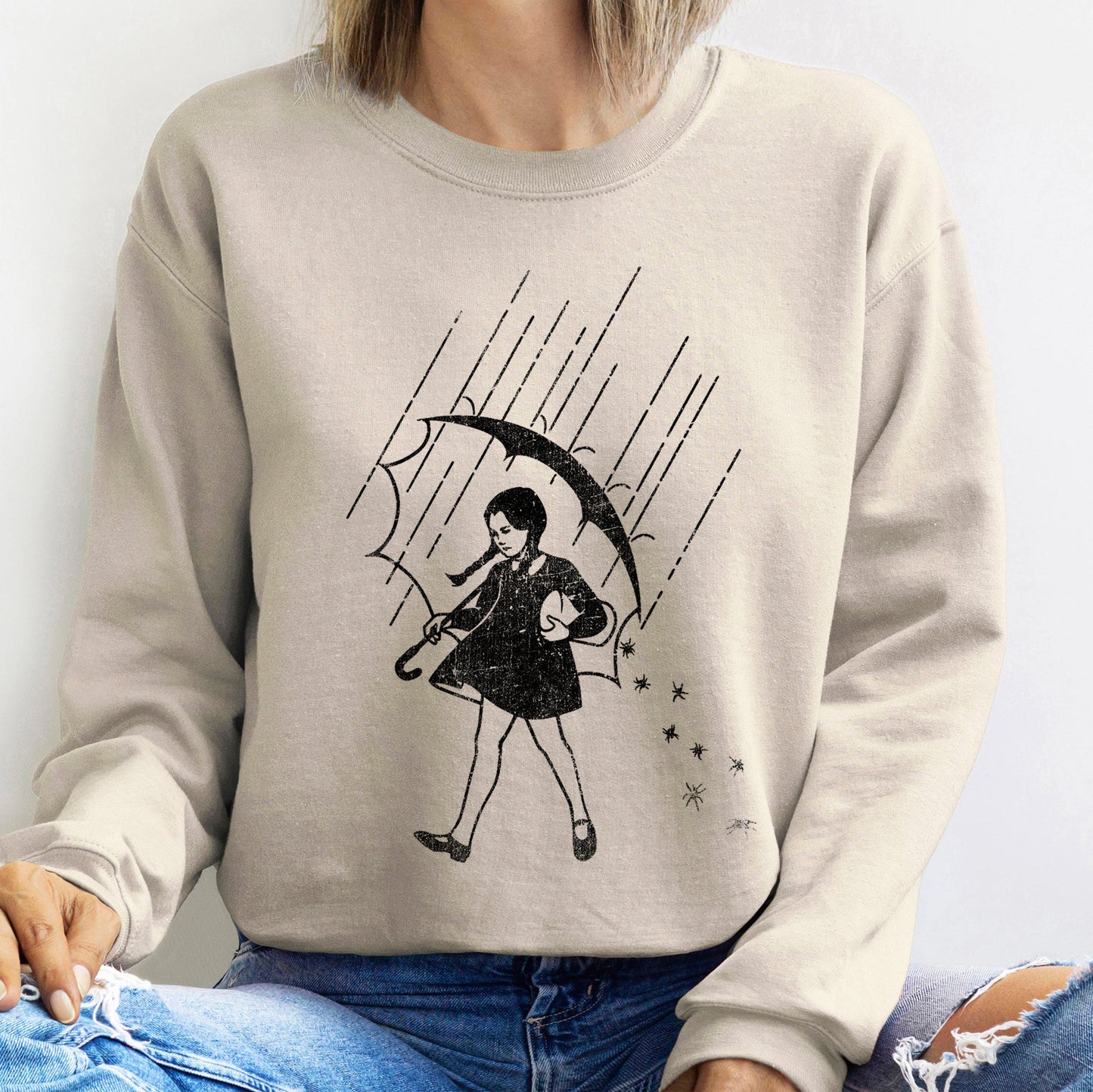Wednesday Salty Halloween Vintage Sweatshirt