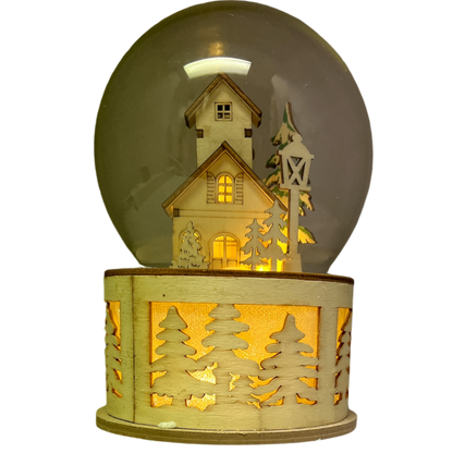 B/O Lighted Laser Cut Village with Tree