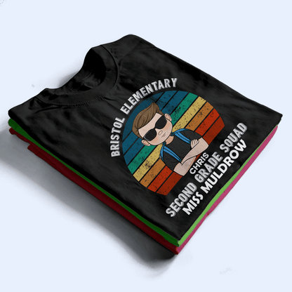 Welcome Back To School, First 1st Day Of School - Personalized Custom T Shirt - Birthday, Loving, Funny Retro Vintage Gift for Teacher, Kindergarten, Preschool, Pre K, Paraprofessional