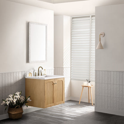 Laurent 30" Single Vanity Cabinet, Light Natural Oak